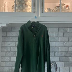 Polo by Ralph Lauren Forest Green Quarter Zip Shirt